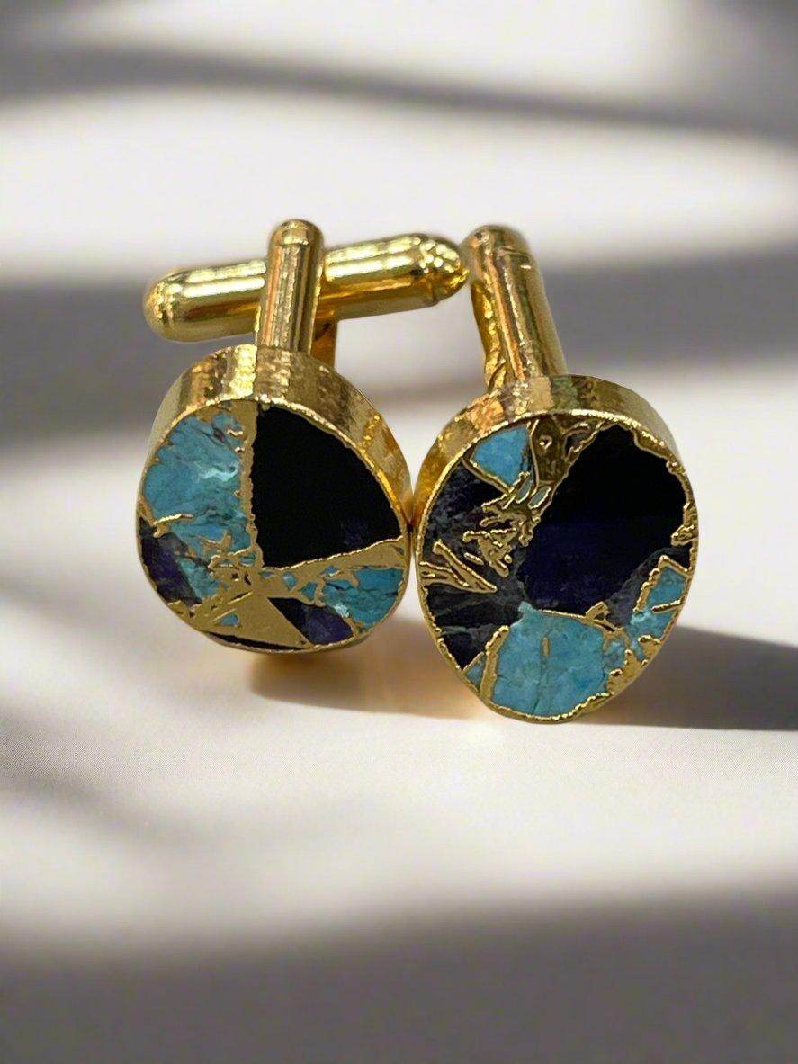Gold Plated Cufflinks | Men's Accessories | Saras Beads UK - Saras Beads & Jewellery