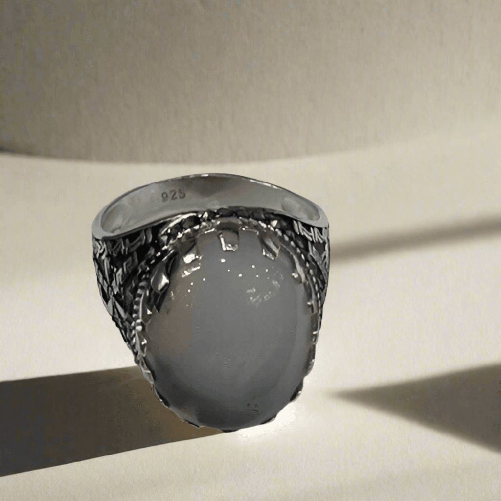 Mens Agate Ring: Collection of Agate & Onyx Exquisite Sterling Silver Rings - Saras Beads & Jewellery