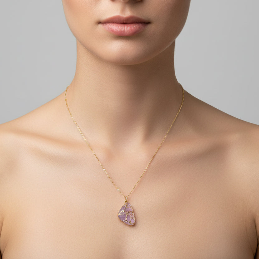 Gold Plated Gemstone Necklace