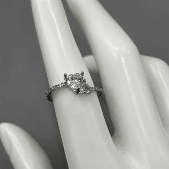 Eternal Love: Sterling Silver Heart Ring