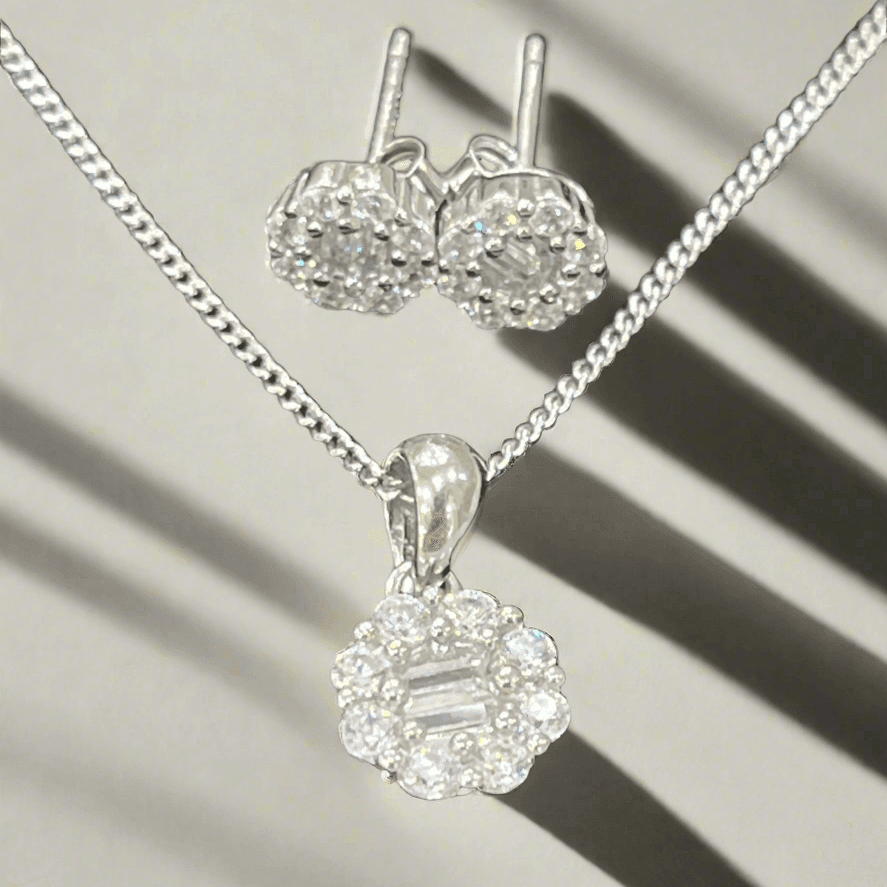 Timeless Octagon Elegance Sterling Silver Set 1