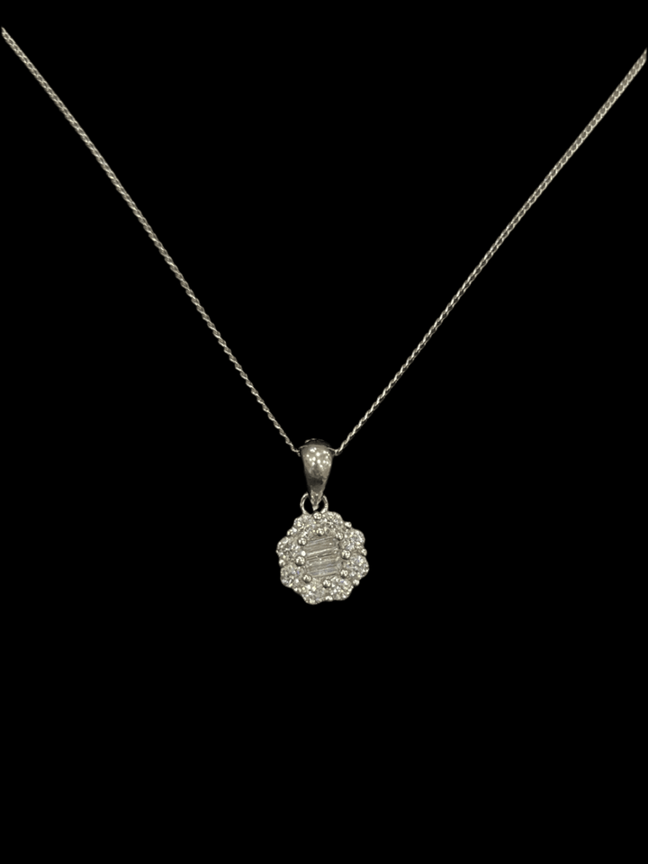 Modern Elegance: Sterling Silver Octagon Necklace - Saras Beads & Jewellery