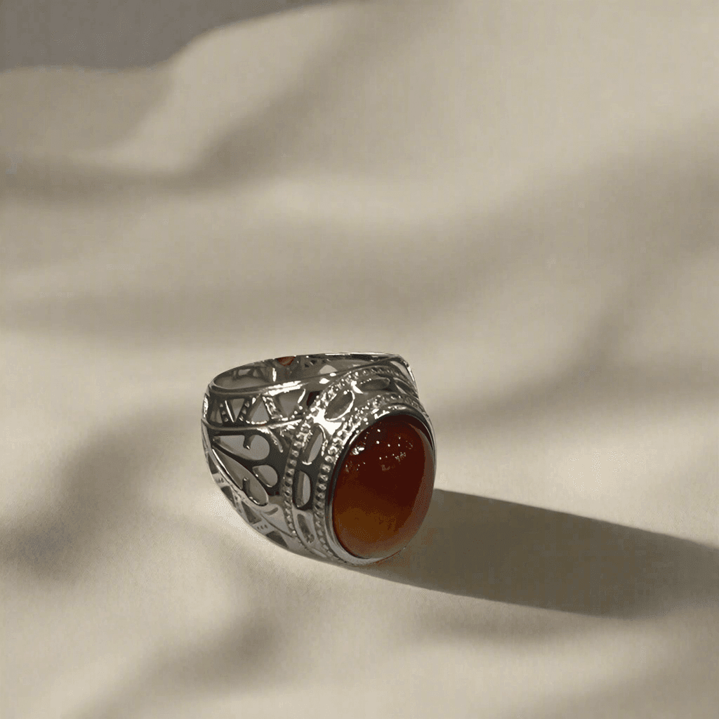 Mens Agate Ring: Collection of Agate & Onyx Exquisite Sterling Silver Rings - Saras Beads & Jewellery
