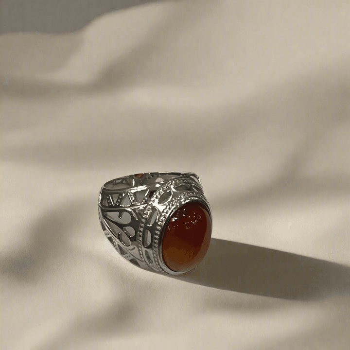 Mens Agate Ring: Collection of Agate & Onyx Exquisite Sterling Silver Rings - Saras Beads & Jewellery
