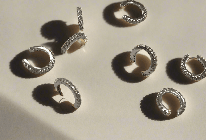 Adjustable Crowning Glory: Sterling Silver Top-of-the-Ear Earrings for Effortless Elegance - Saras Beads & Jewellery