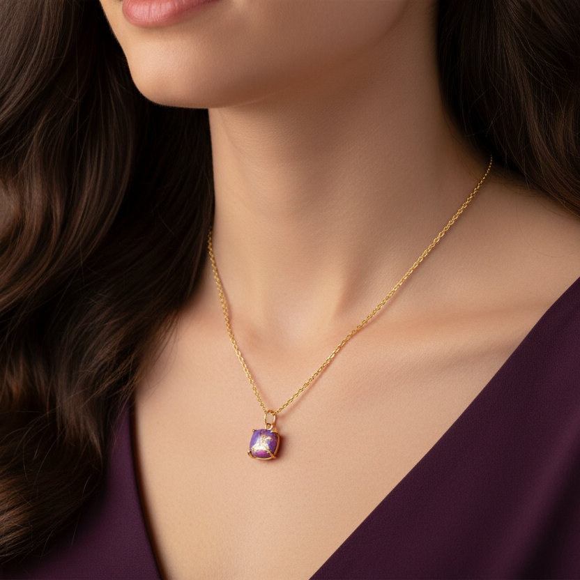 Gold Plated Mohave Pendant Necklace