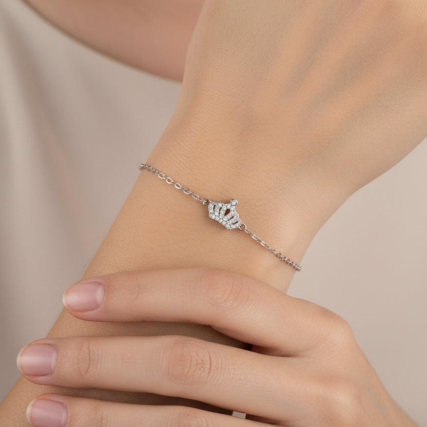 Royal Crown Sterling Silver Bracelet