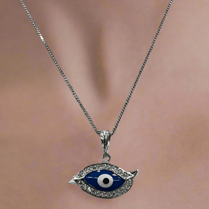 Sterling Silver Evil Eye Necklace – A Timeless Protector and Stylish Accessory