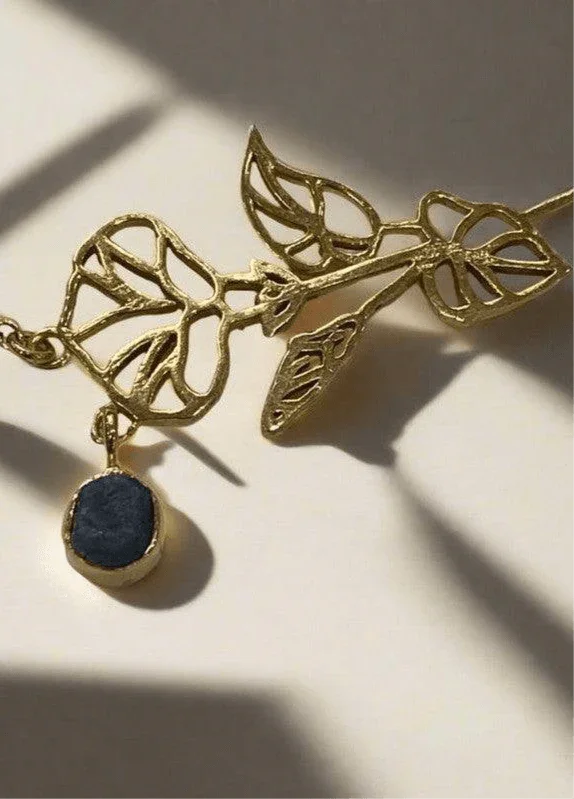 Gold-Plated Necklace with June Pearl & Moonstone Birthstones and Rose Flower