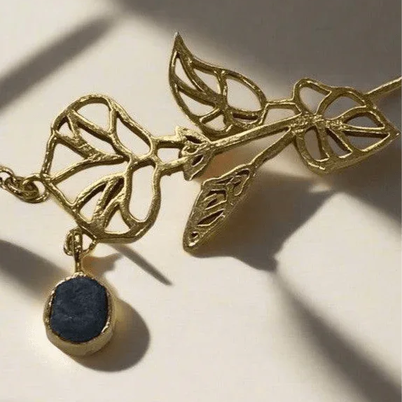 Gold-Plated Necklace with June Pearl & Moonstone Birthstones and Rose Flower