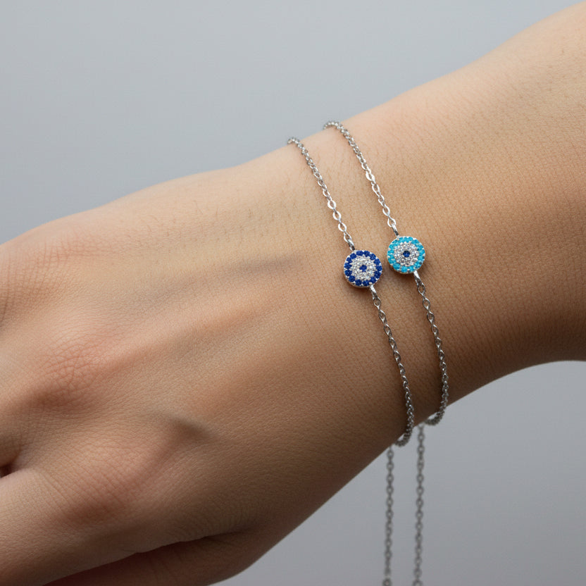 Evil Eye Sterling Silver Bracelet