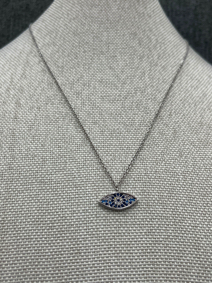 Unique Evil Eye Necklace & Pendant - Sterling Silver - Saras Beads & Jewellery
