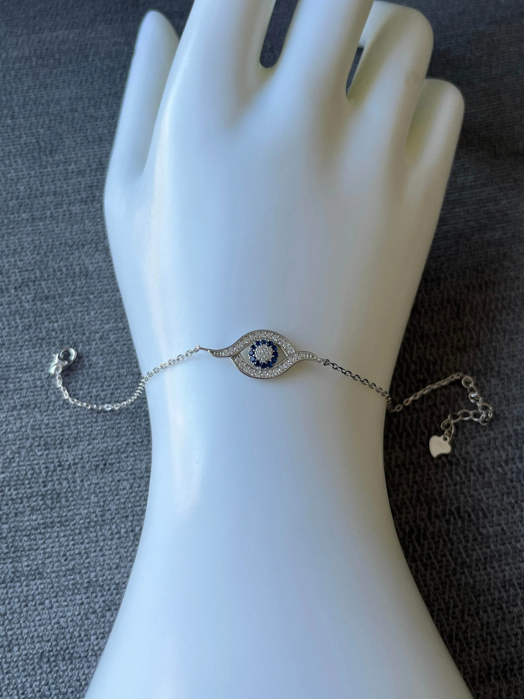 Mystical Sterling Silver Evil Eye Bracelet - Saras Beads & Jewellery