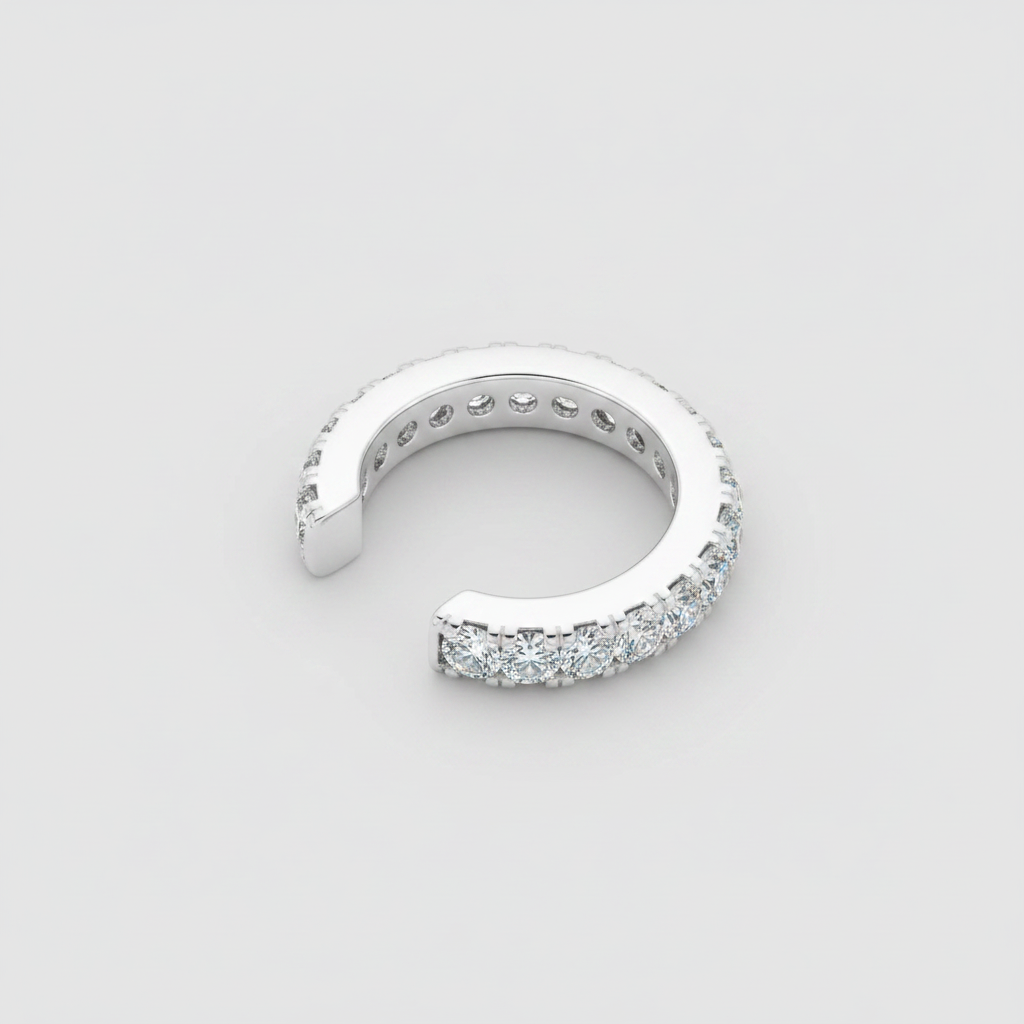 Sterling Silver Top of Ear Hoop Earrings