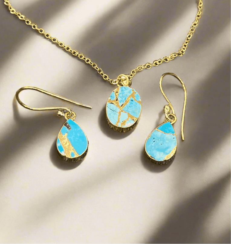 Turquoise Gold-Plated Stylish and Timeless Jewellery