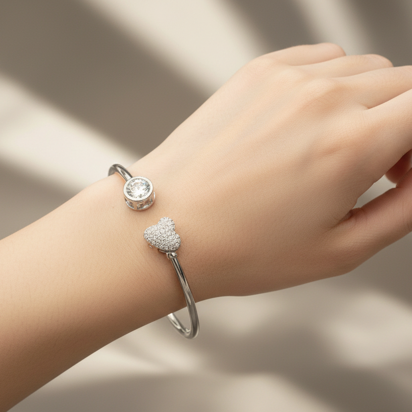 Eternal Spark: The Solitary Love Bangle