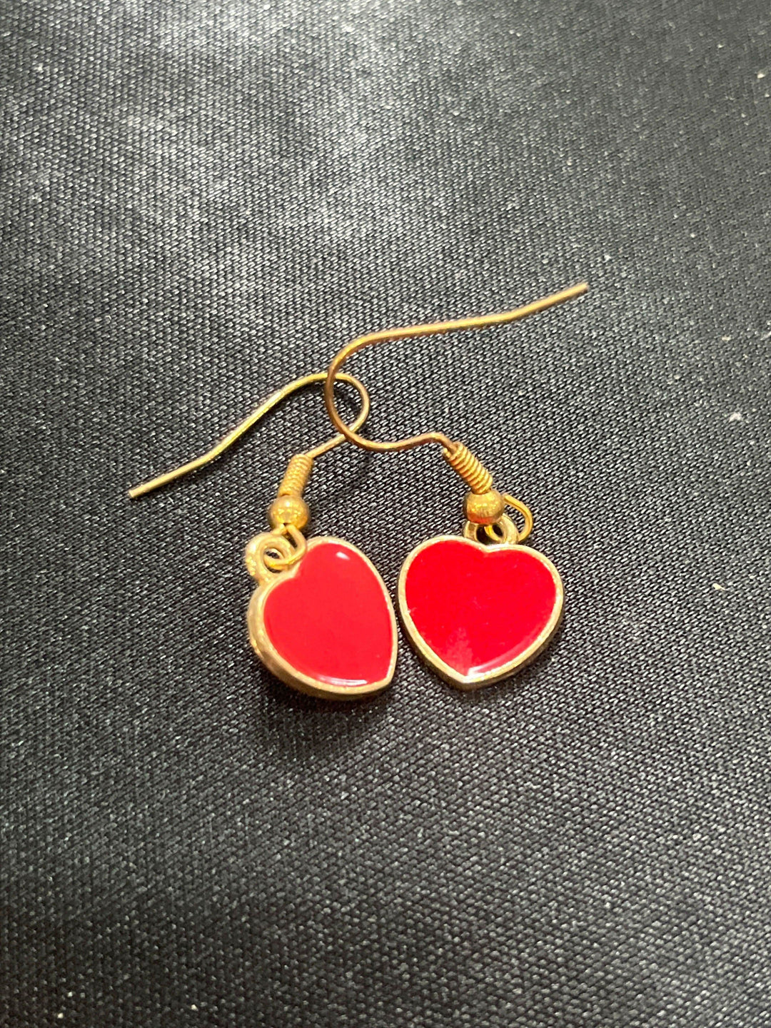 Golden Heart Earrings for Everyday - Saras Beads & Jewellery