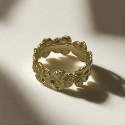 Exquisite Handmade Gold-Plated Ring with Unique Design