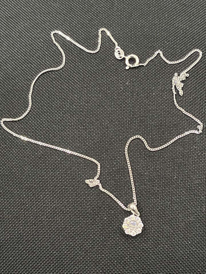 Modern Elegance: Sterling Silver Octagon Necklace - Saras Beads & Jewellery