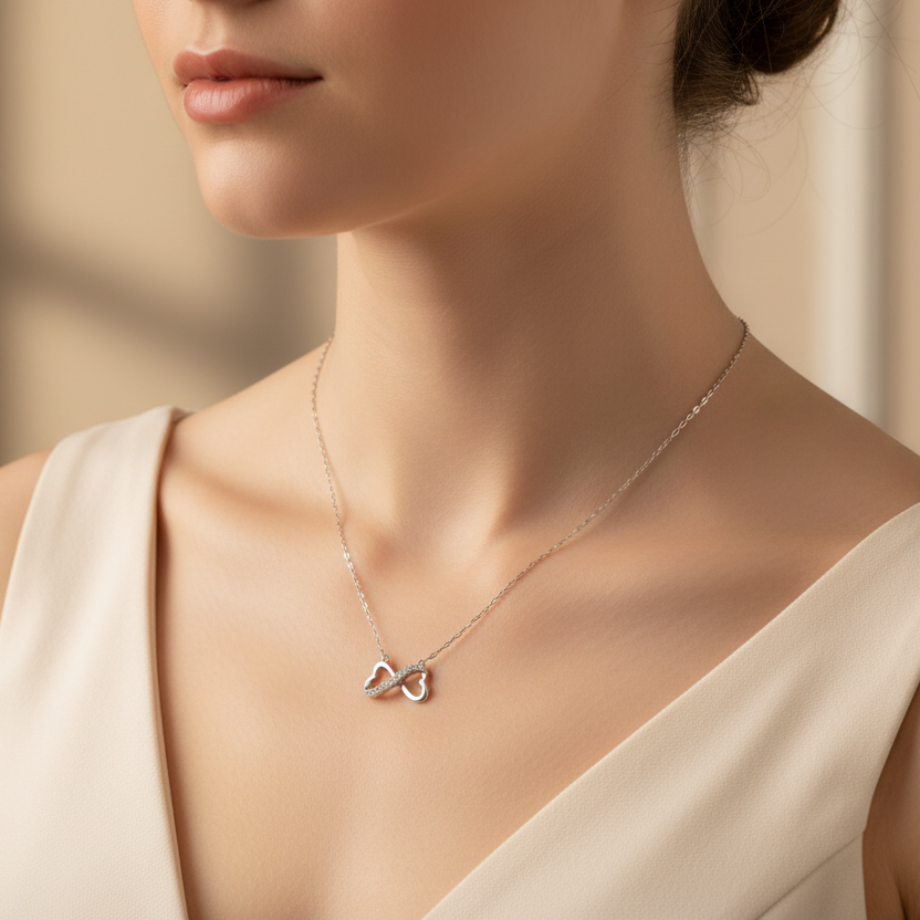 Sterling Silver Infinity Necklace – Unique Style with Timeless Love