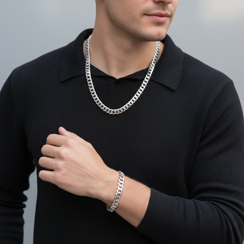 Sterling Silver Lumina Men Chains & Bracelets Collection