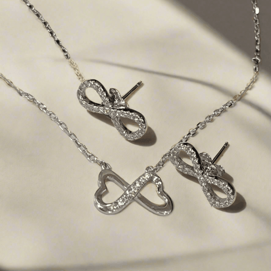 Infinity Sterling Silver Jewellery Set - Saras Beads & Jewellery