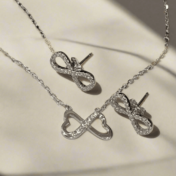 Infinity Sterling Silver Jewellery Set - Saras Beads & Jewellery