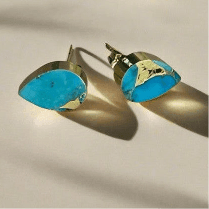 Golden Blossom: Handcrafted 18 Karat Gold-Plated Floral Stud Earrings - Saras Beads & Jewellery