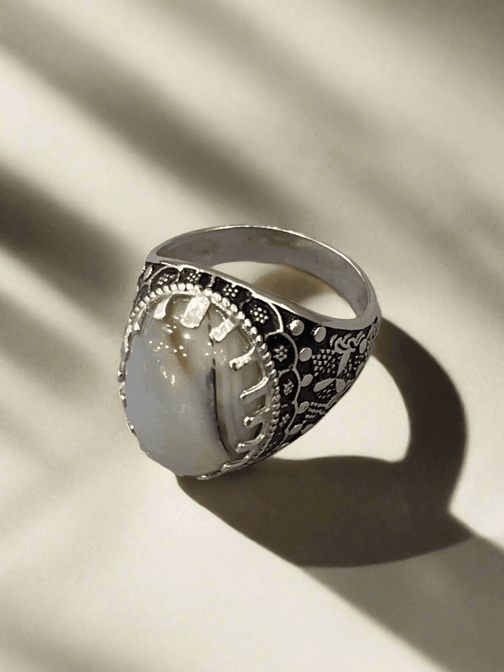 Mens Agate Ring: Collection of Agate & Onyx Exquisite Sterling Silver Rings - Saras Beads & Jewellery