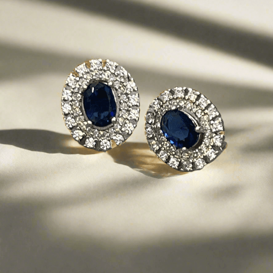Sapphire Symphone Stud Earrings