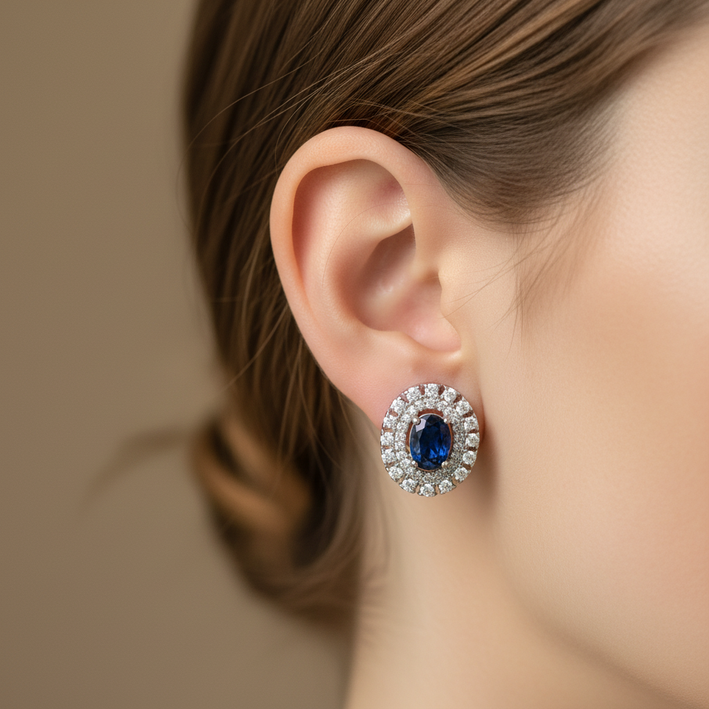 Sapphire Symphone Stud Earrings