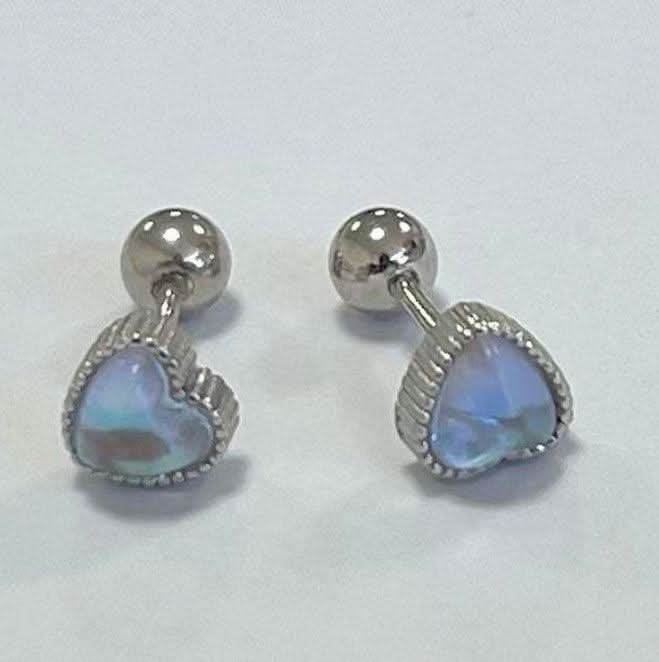 Collection of Colorful Love Sterling Silver Stud Earrings - Saras Beads & Jewellery