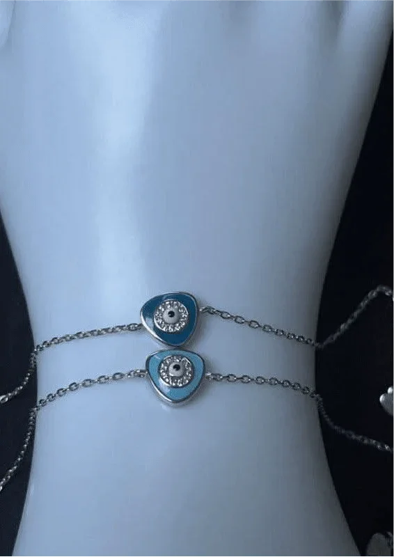 Geometric Evil Eye Bracelet - Saras Beads & Jewellery