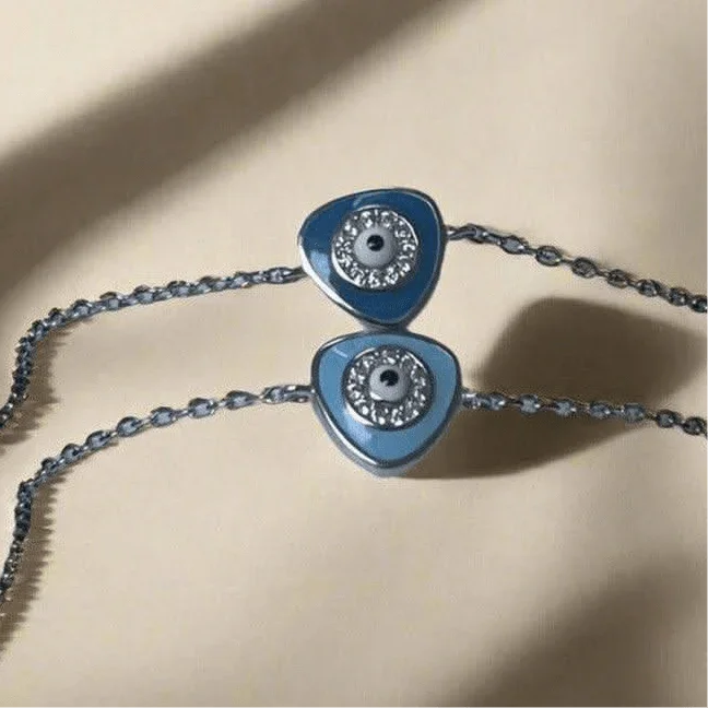 Geometric Evil Eye Bracelet