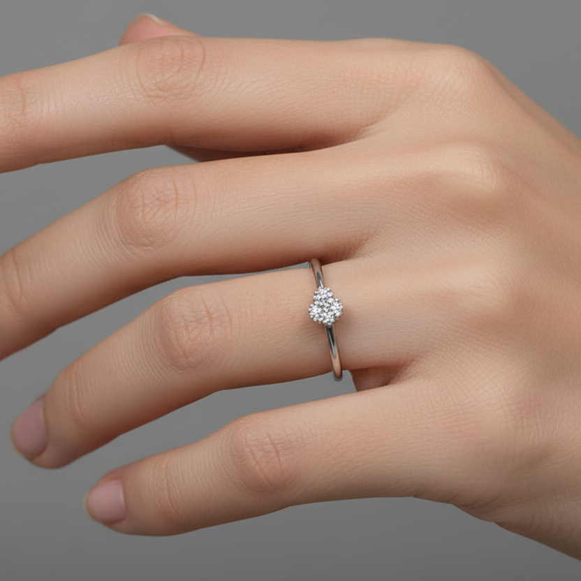 Sterling Silver Floral Ring