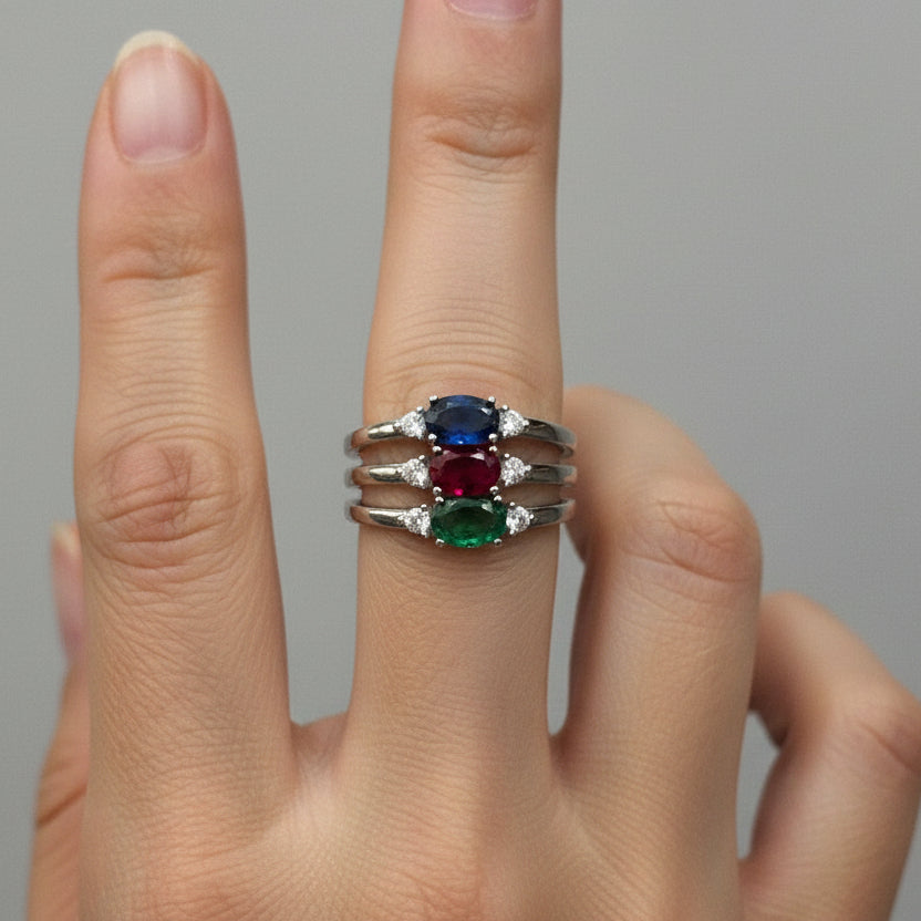 Sterling Silver Gemstone Ring