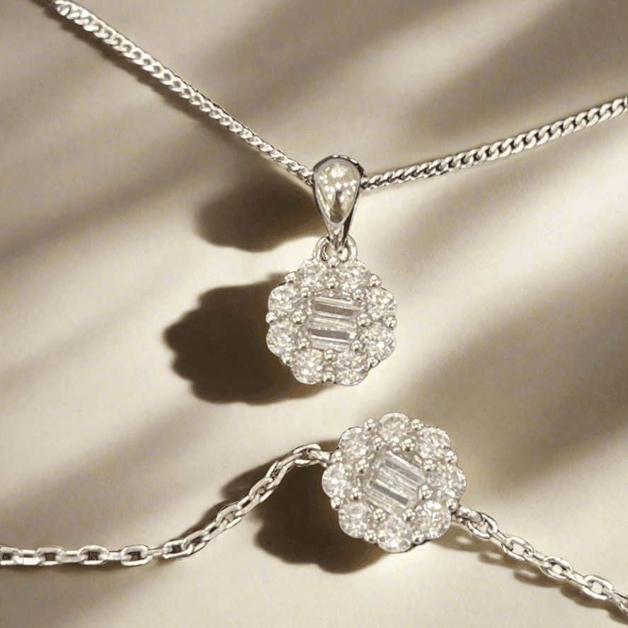 Timeless Octagon Elegance Sterling Silver Set 2