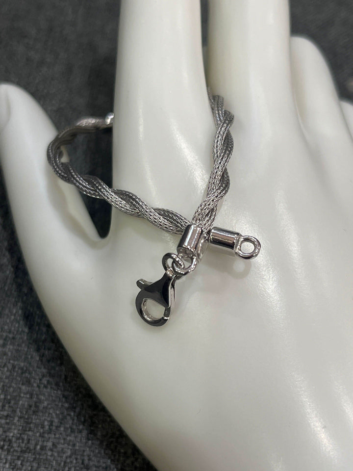 Singular Spark: Sterling Silver Round Bracelet - Saras Beads & Jewellery