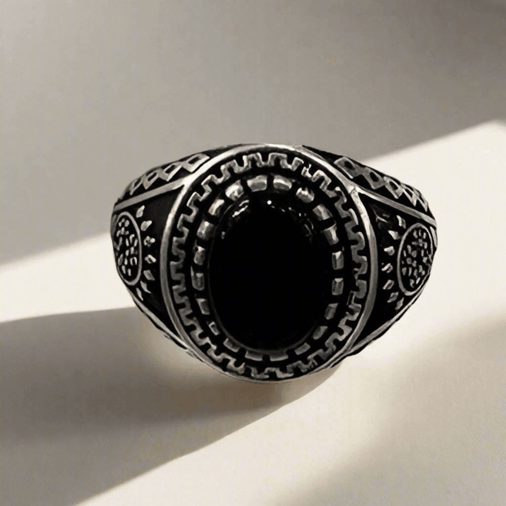 Mens Agate Ring: Collection of Agate & Onyx Exquisite Sterling Silver Rings - Saras Beads & Jewellery