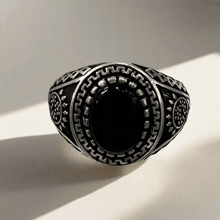 Mens Agate Ring: Collection of Agate & Onyx Exquisite Sterling Silver Rings - Saras Beads & Jewellery