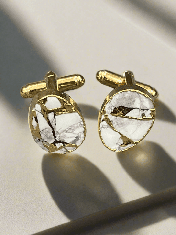 Wide Collection of Countless Golden Cufflinks Elegance - Saras Beads & Jewellery