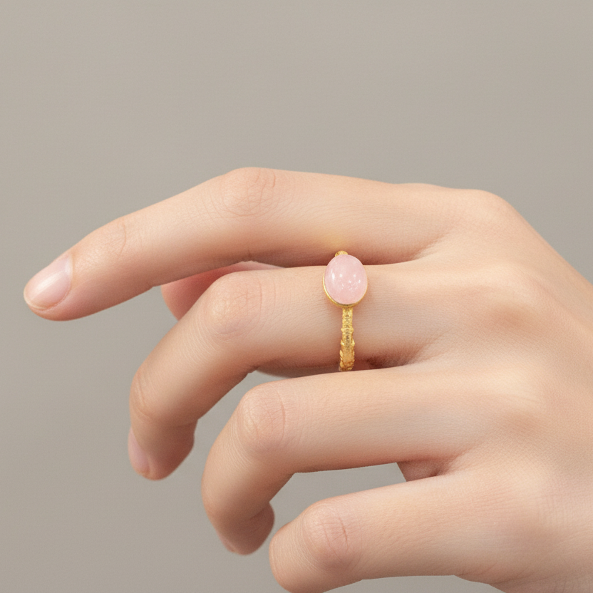18K Gold Plated Gemstone Ring