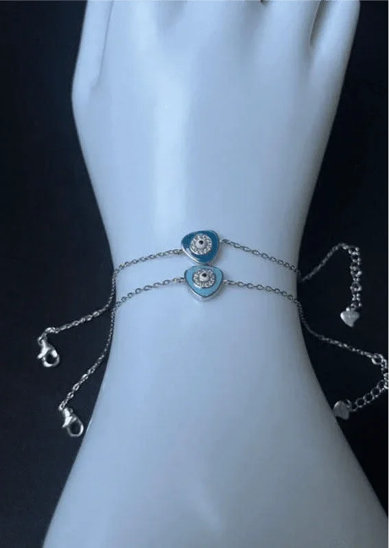 Geometric Evil Eye Bracelet - Saras Beads & Jewellery