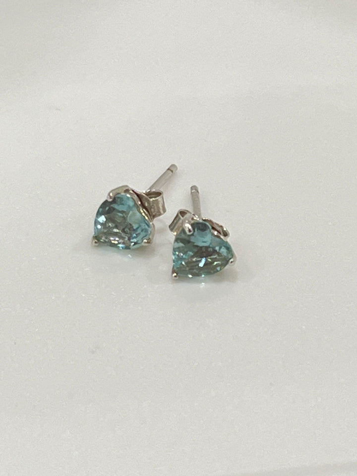 Sterling Silver Heart Stud Earrings – Vibrant Colours for Every Style - Saras Beads & Jewellery