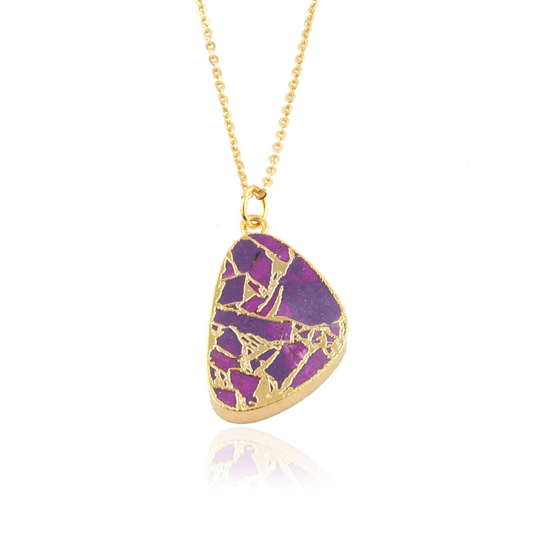 Amethyst Aura: Gold-Plated Necklace