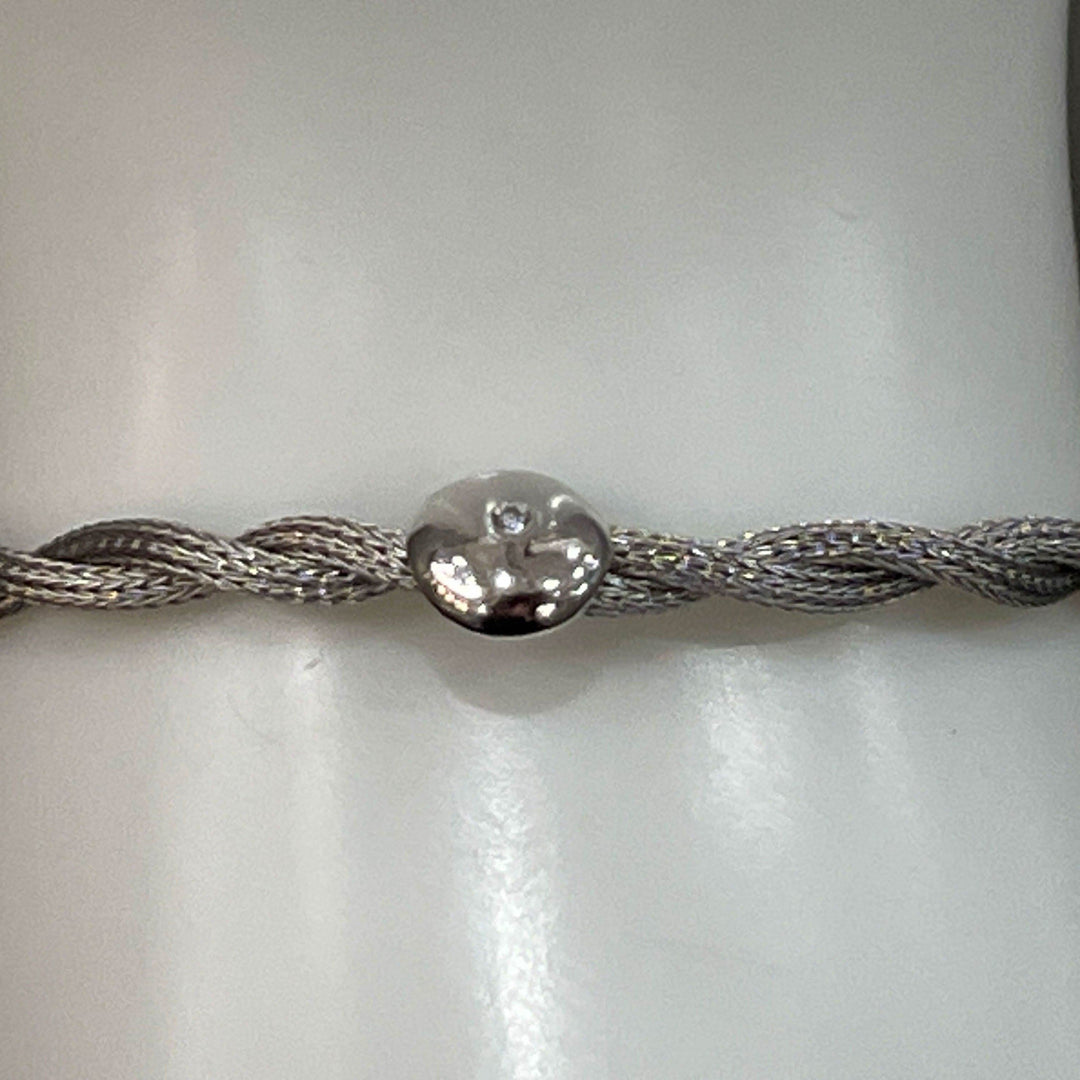 Singular Spark: Sterling Silver Round Spark Bracelet