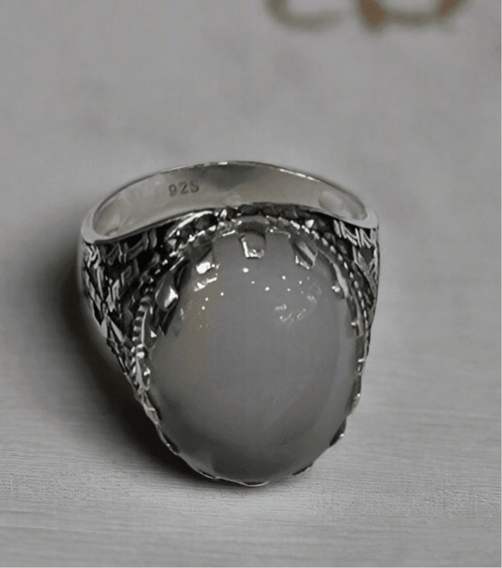 Mens Agate Ring: Collection of Agate & Onyx Exquisite Sterling Silver Rings - Saras Beads & Jewellery