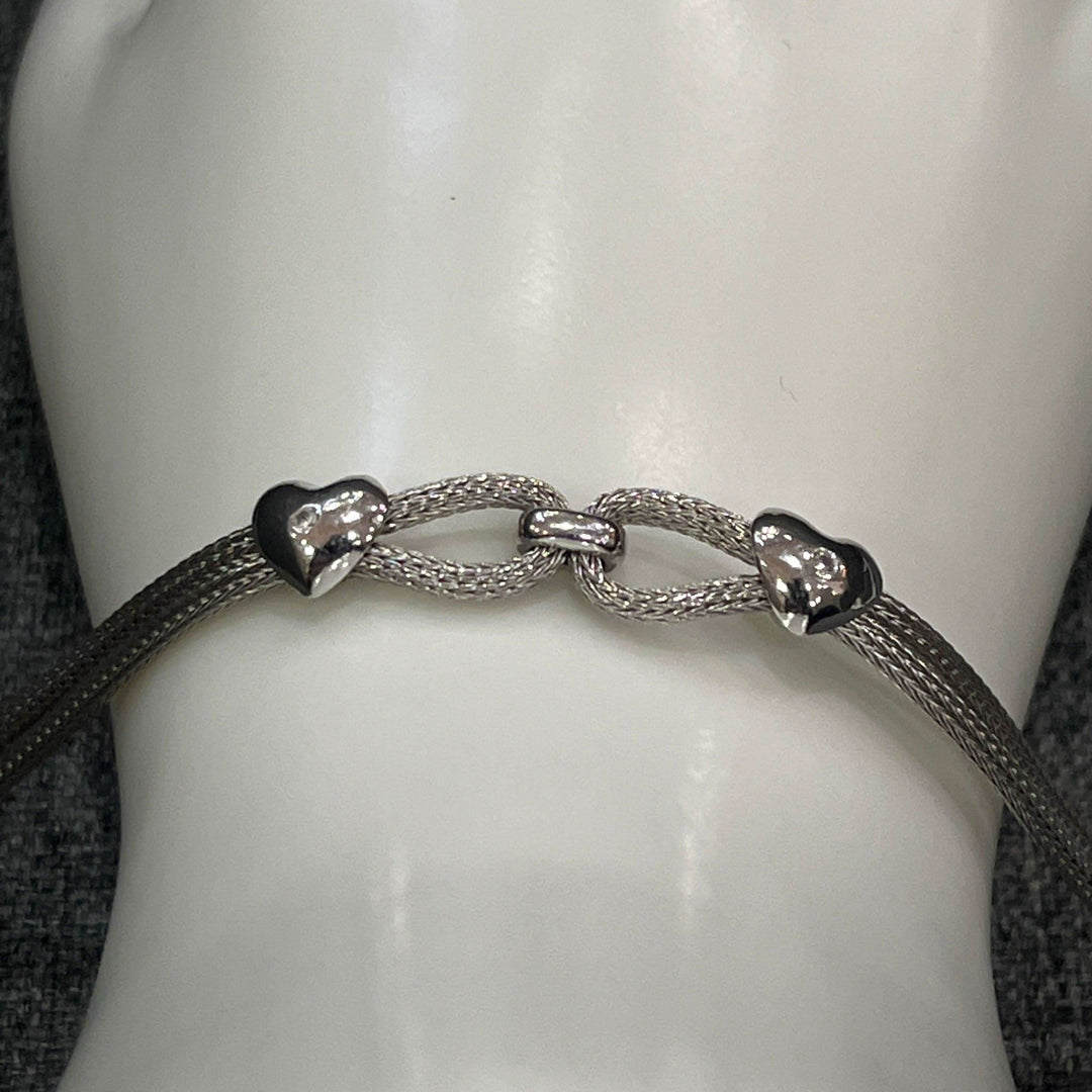 Infinite Love: Sterling Silver Infinity Heart Bracelet
