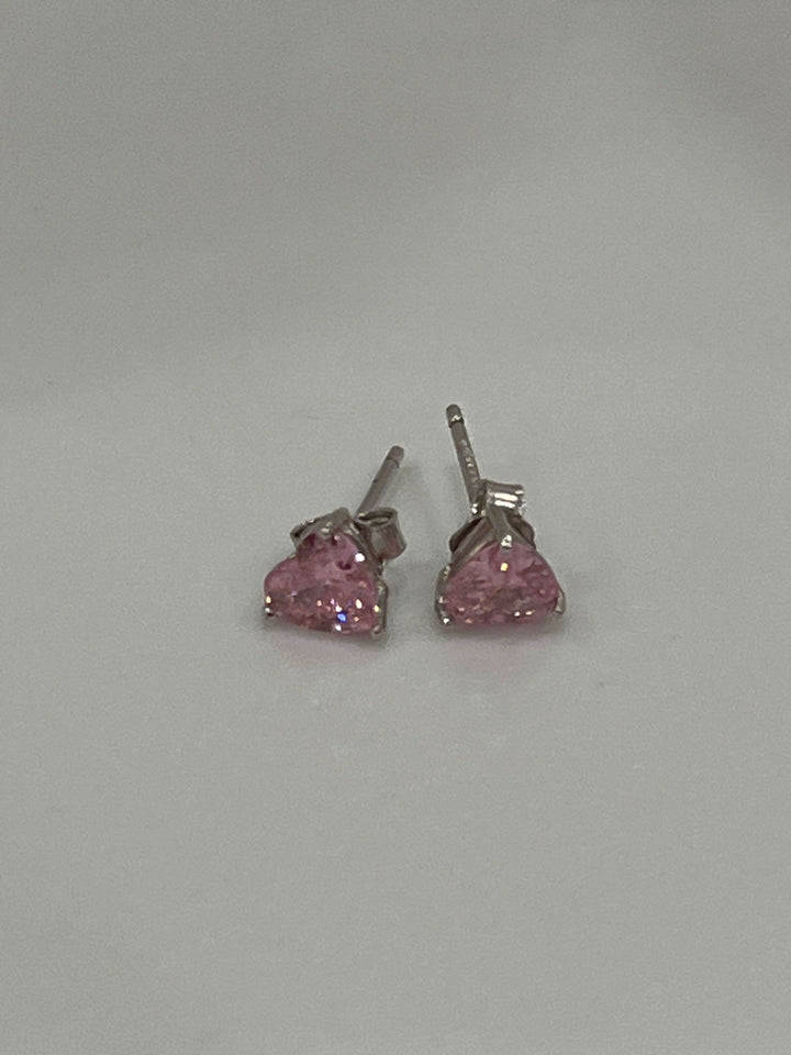 Sterling Silver Heart Stud Earrings – Vibrant Colours for Every Style - Saras Beads & Jewellery