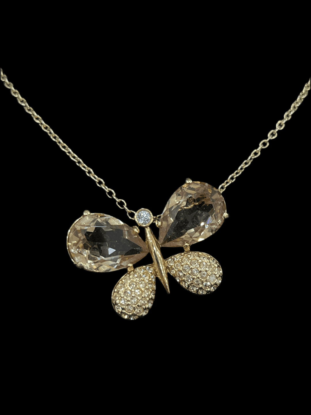 Golden Flutter: Gold-Plated Butterfly Necklace